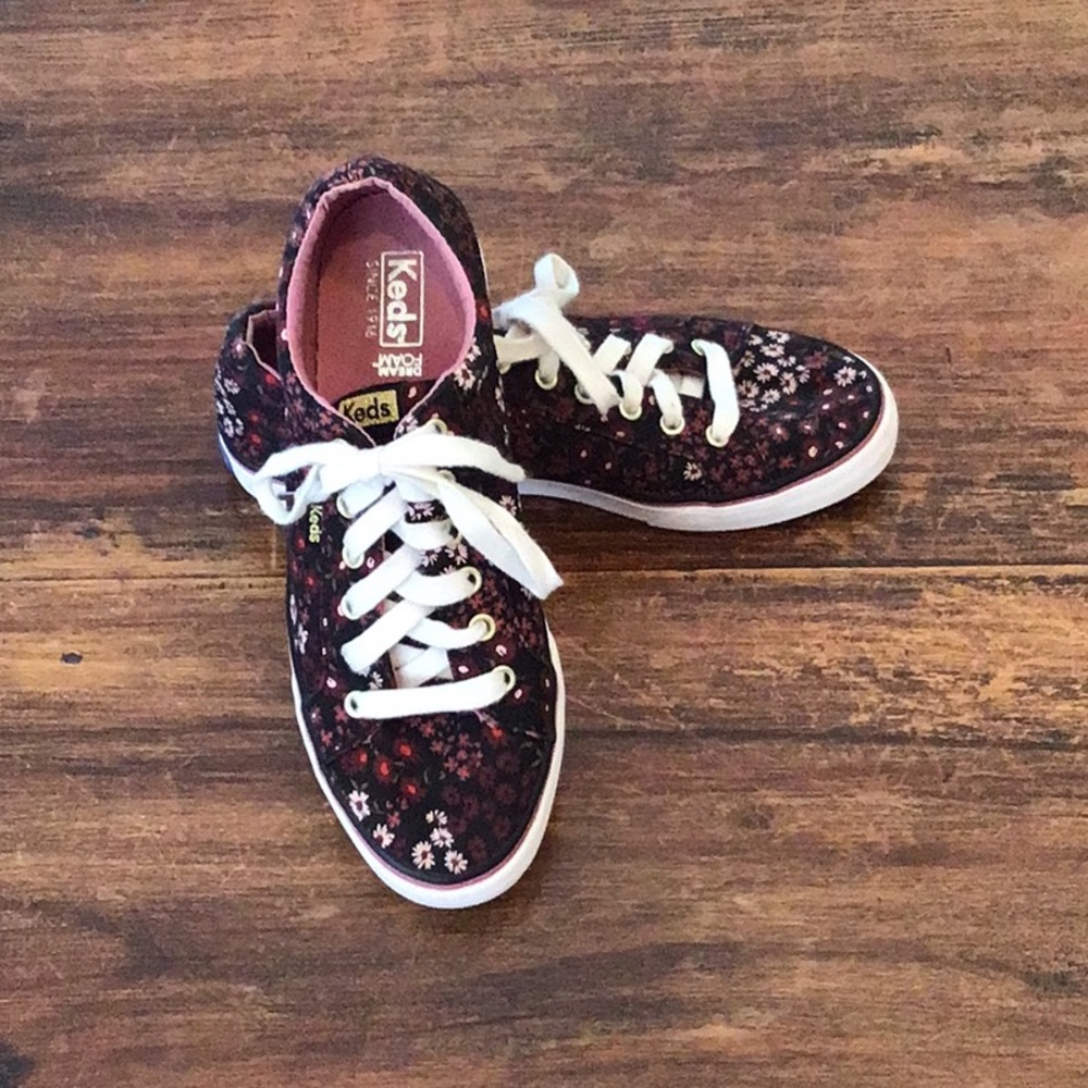 Keds floral canvas sneakers 8.5
